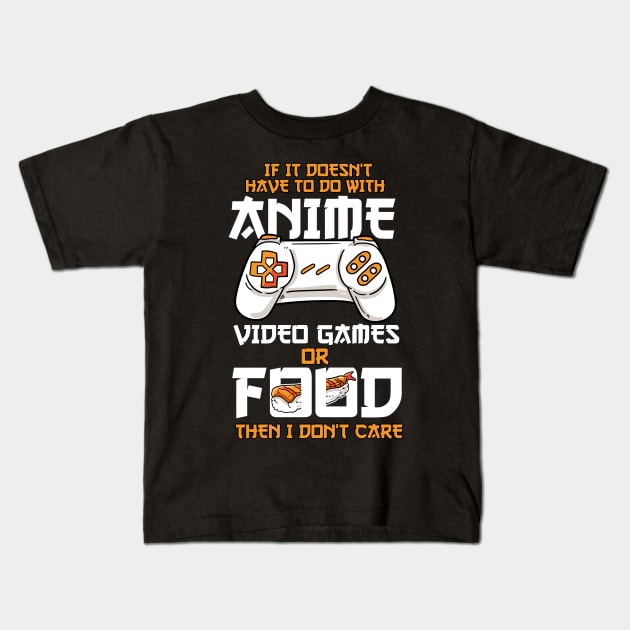 Anime Video Games Food Sushi Gaming Merch Otaku Gift Anime Kids T-Shirt by TheTeeBee